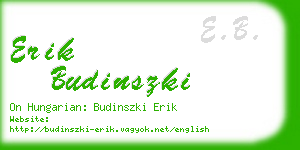 erik budinszki business card